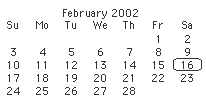 16 February 2002